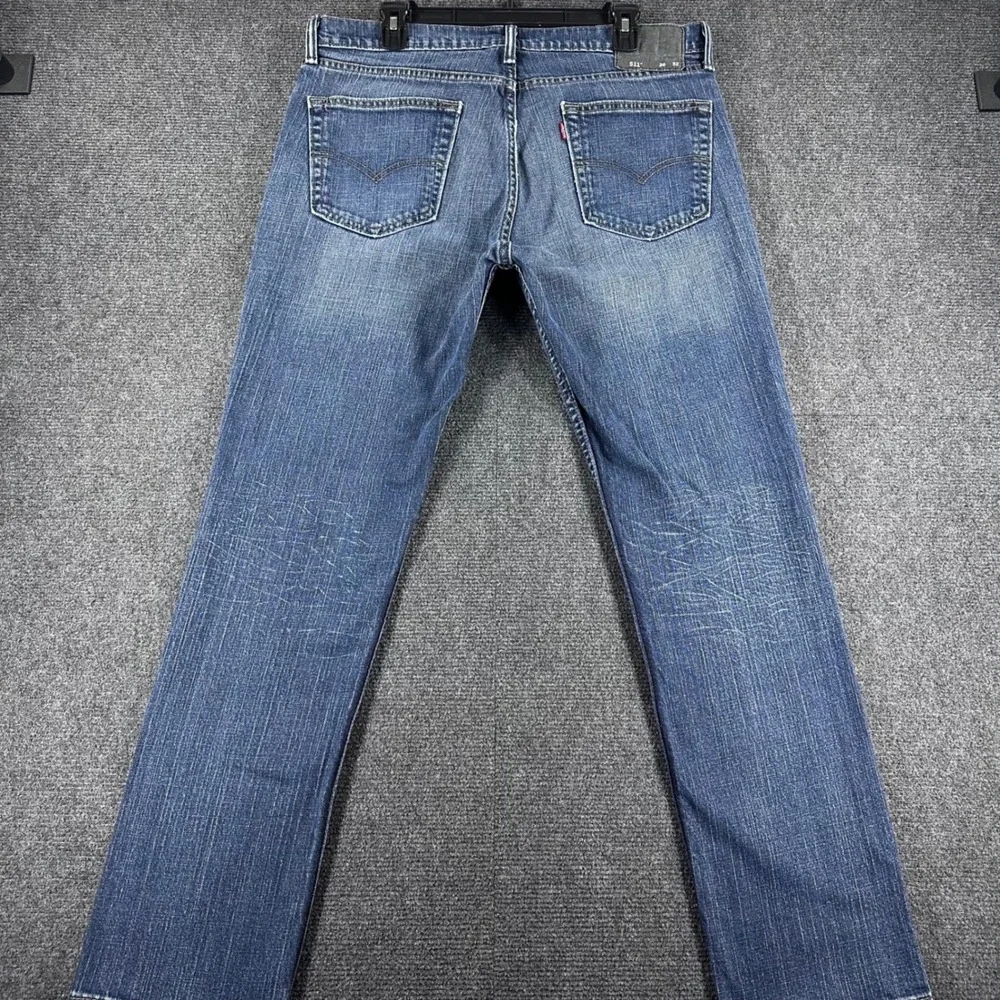 Levis 511 Slim Fit Jeans Mens 36x32 Blue Medium Wash Denim Stretch Casual